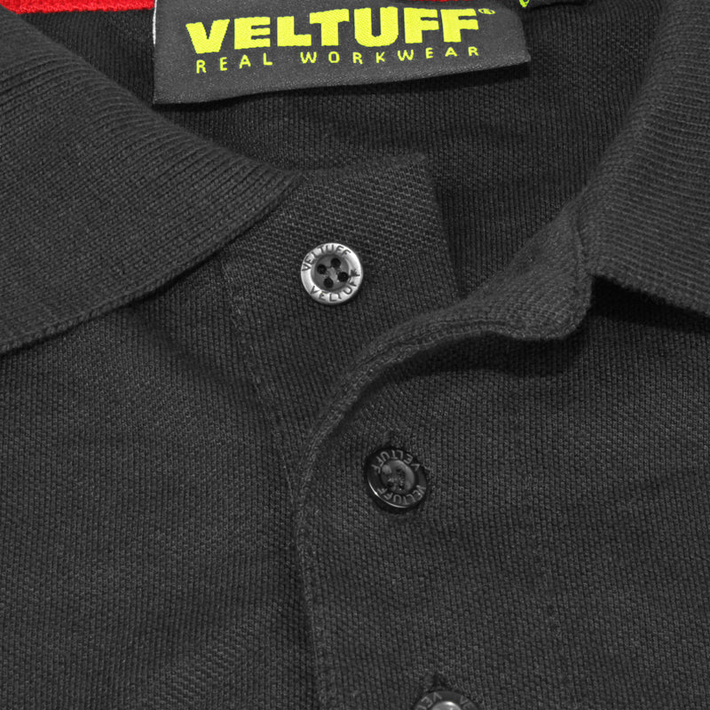 VELTUFF® Two Tone Work Polo Shirt - Collar