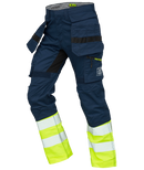 VELTUFF® Supertex Stretch Work Trousers - Navy/Yellow
