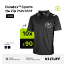 10x Duratex™ Sports 1/4 Zip Polo Shirt With Logo Bundle