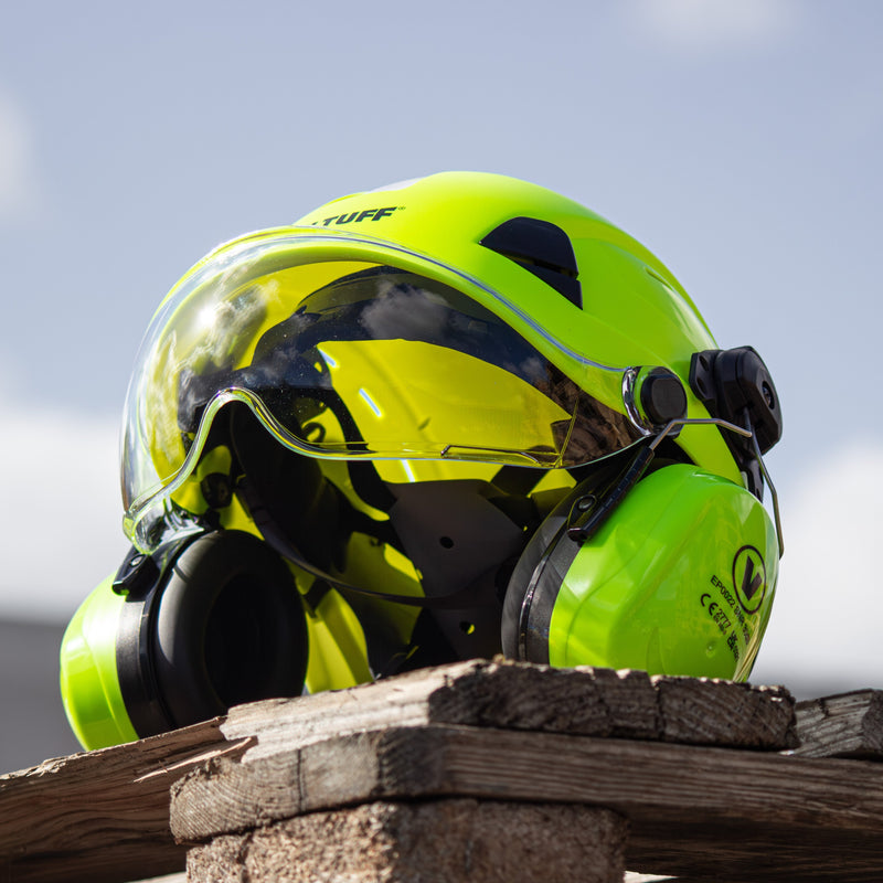 Safety Helmet With Visor VELTUFF® Workwear UK - Main Image