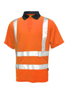 'Paddington' Ribbed-Knit Hi-Vis Polo Shirt