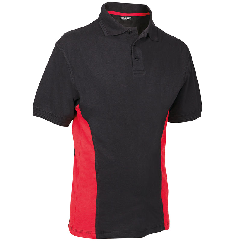 Black and red polo shirt best sale