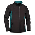 Two Tone Softshell Jacket Black and Teal