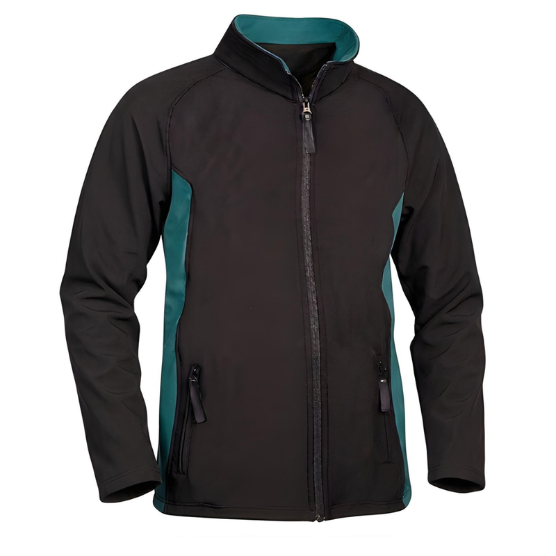 Two Tone Softshell Jacket Black and Teal