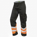 Hi-Vis Cargo Pocket Trousers Orange & Black