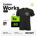 5x Cotton Work T-Shirts With Logo Bundle