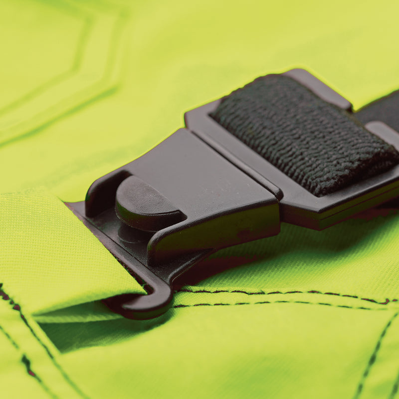 VELTUFF® Reflex Hi-Vis Bib & Brace Overalls - Yellow/Navy - Pac Shot  7