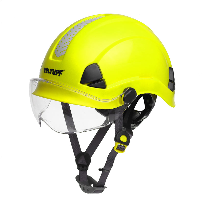 VELTUFF® Safety Helmet with Visor - Yellow