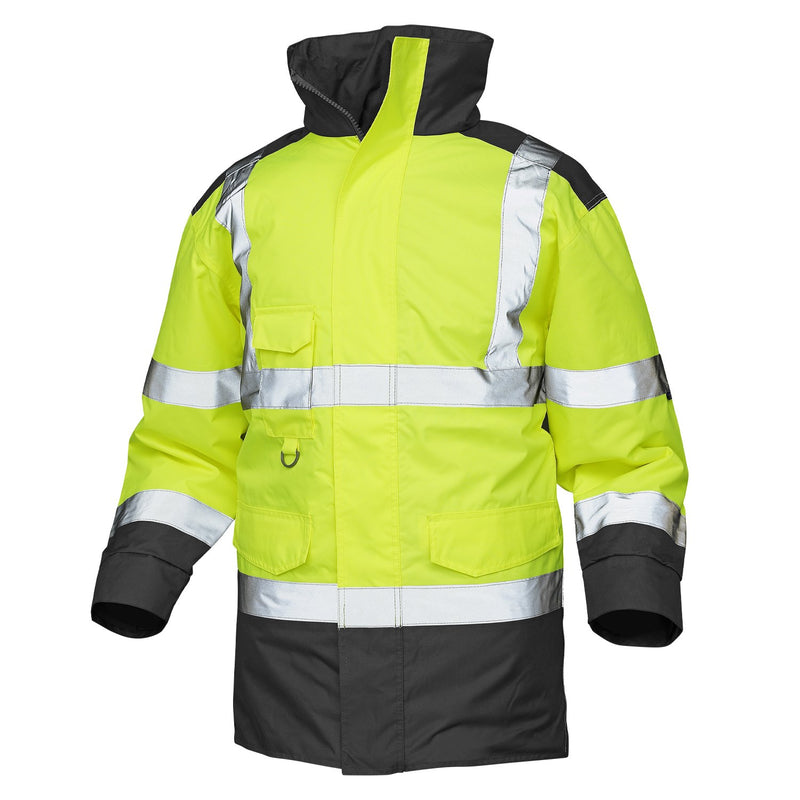 VELTUFF® Reflex Hi-Vis Waterproof Jacket - Yellow/Black