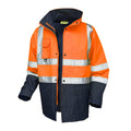 VELTUFF® Reflex 5-in-1 Combination Hi-Vis Jacket - Orange/Navy
