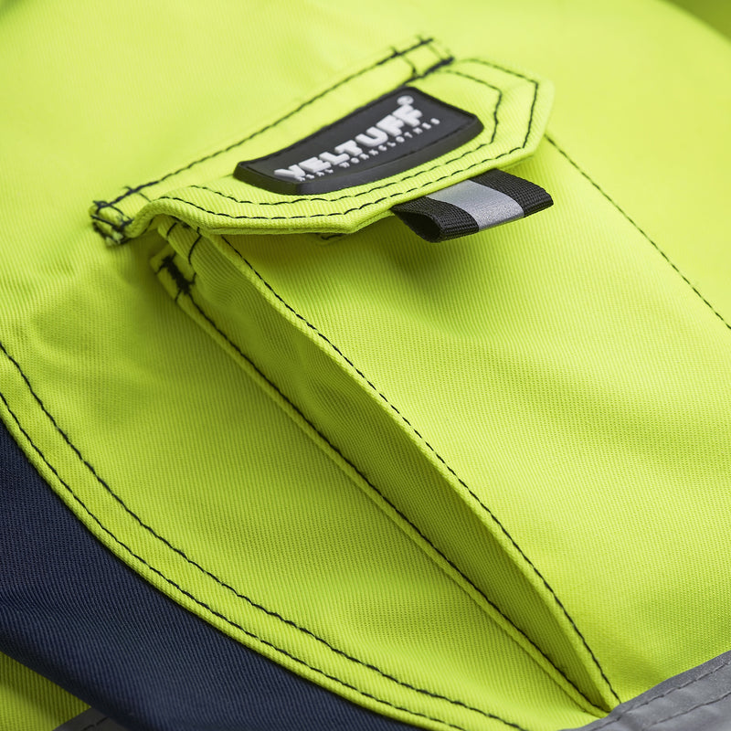 VELTUFF® Reflex Hi-Vis Summer Work Jacket - Mobile Pocket