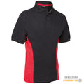 VELTUFF® Two Tone Work Polo Shirt - Black/Red
