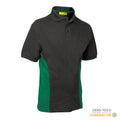 VELTUFF® Two Tone Work Polo Shirt - Black/Green