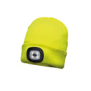  LED Headlight Beanie - Yellow