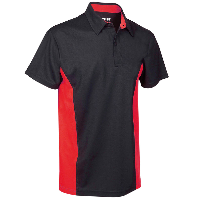 VELTUFF® Two Tone Cuillin Polo Shirt - Black/Red