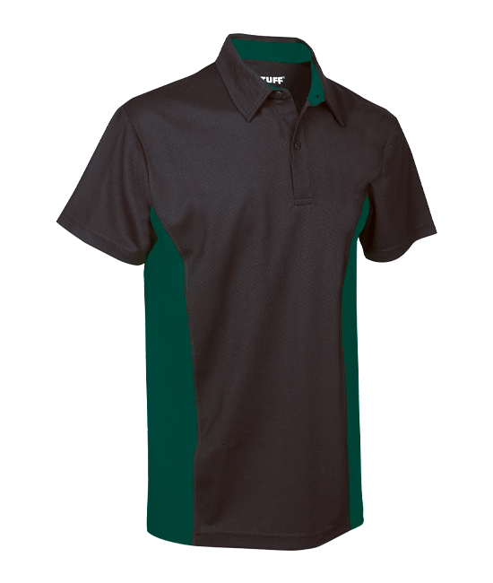 VELTUFF® Two Tone Cuillin Polo Shirt - Black/Green