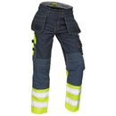 VELTUFF® Hi-Vis Holster Pocket Trousers - Yellow/Navy