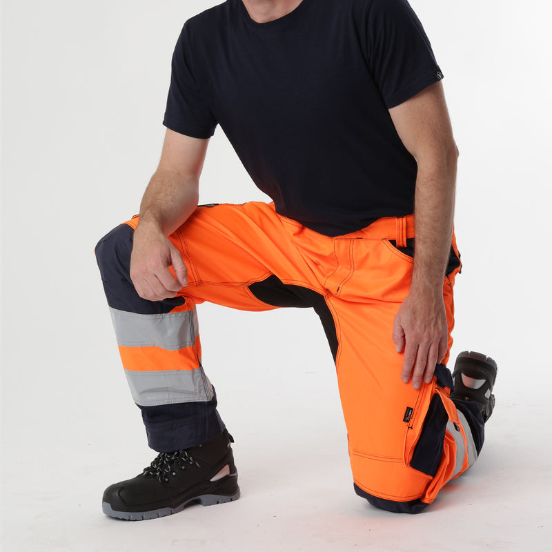 High-Vis Class 1, Stretch Trousers Holster Pockets | Snickers Workwear