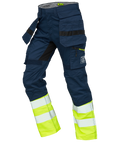 VELTUFF® Supertex Stretch Work Trousers - Navy/Yellow
