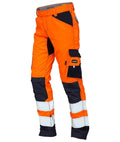 VELTUFF® Reflex Hi-Vis Trousers - Orange/Navy